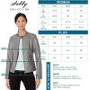 Sebby Collection Women’s Faux Leather Jacket with Moto Details and Front Zip Pockets, Light Grey, Medium