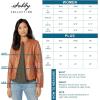 Sebby Collection Women’s Faux Leather Jacket with Moto Details and Front Zip Pockets(Adobe)