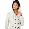 Sebby Collection Women’s Soft Shell Trench Coat with Detachable Hood(Stone)