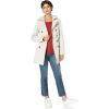 Sebby Collection Women’s Soft Shell Trench Coat with Detachable Hood(Stone)