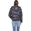 Sebby Collection Women’s Puffer Jacket Reversible to Cozy Faux Fur with Hood