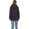 Sebby Collection Women’s Quilted Jacket with Detachable Hood Black