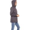 Sebby Collection Women’s Quilted Jacket with Detachable Hood Grey