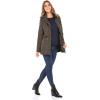 Sebby Collection Women’s Quilted Jacket with Detachable Hood Olive