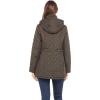 Sebby Collection Women’s Quilted Jacket with Detachable Hood Olive