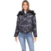 Sebby Collection Women’s Puffer Jacket Reversible to Cozy Faux Fur with Hood